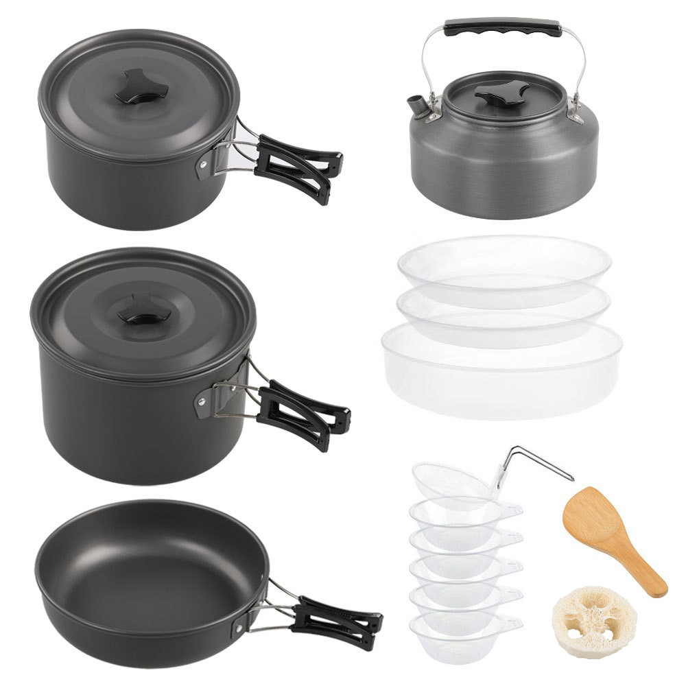 Outdoor large cooking set, 2-4 - Camping Cooking Set Large recension och pris