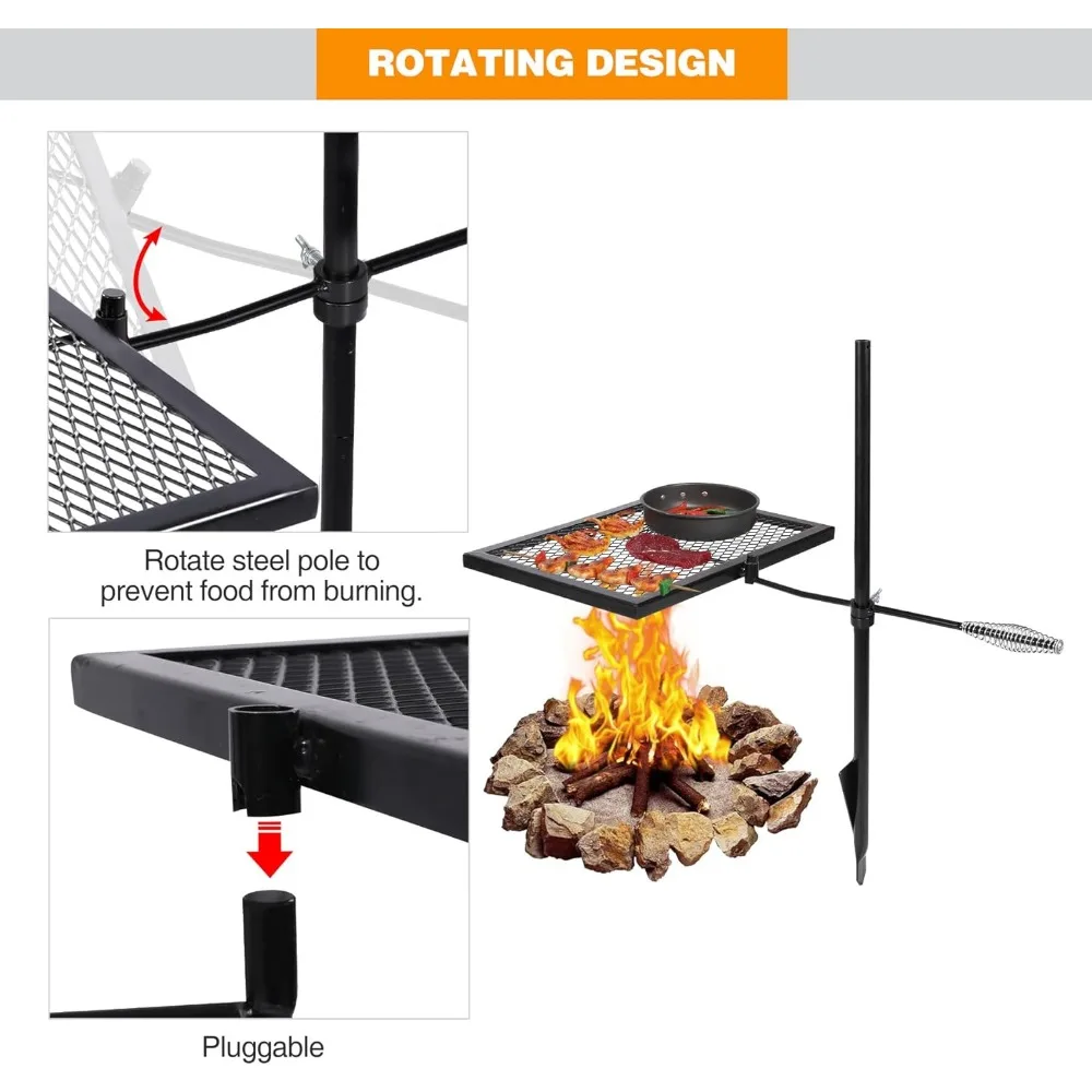 %a Swivel Campfire Grill Heavy - Camping Cooking Over Fire recension och pris