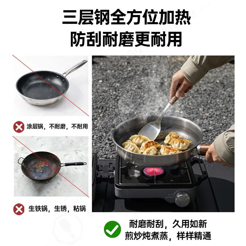 Large Capacity Three Layer Thi - Camping Cooking Set Large recension och pris