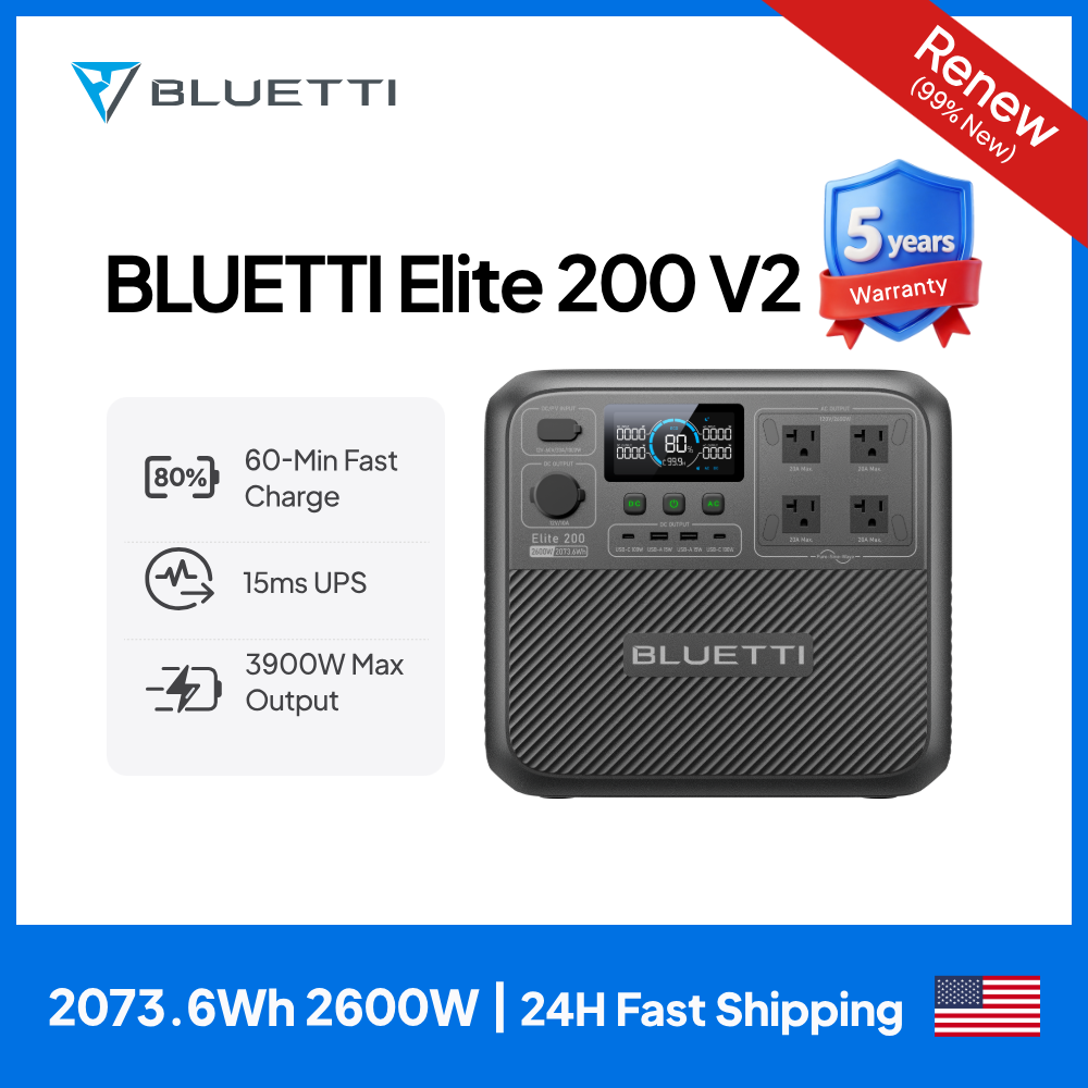 【Renew】BLUETTI Elite 200 V2 Po - Camping Cooking Appliances recension och pris