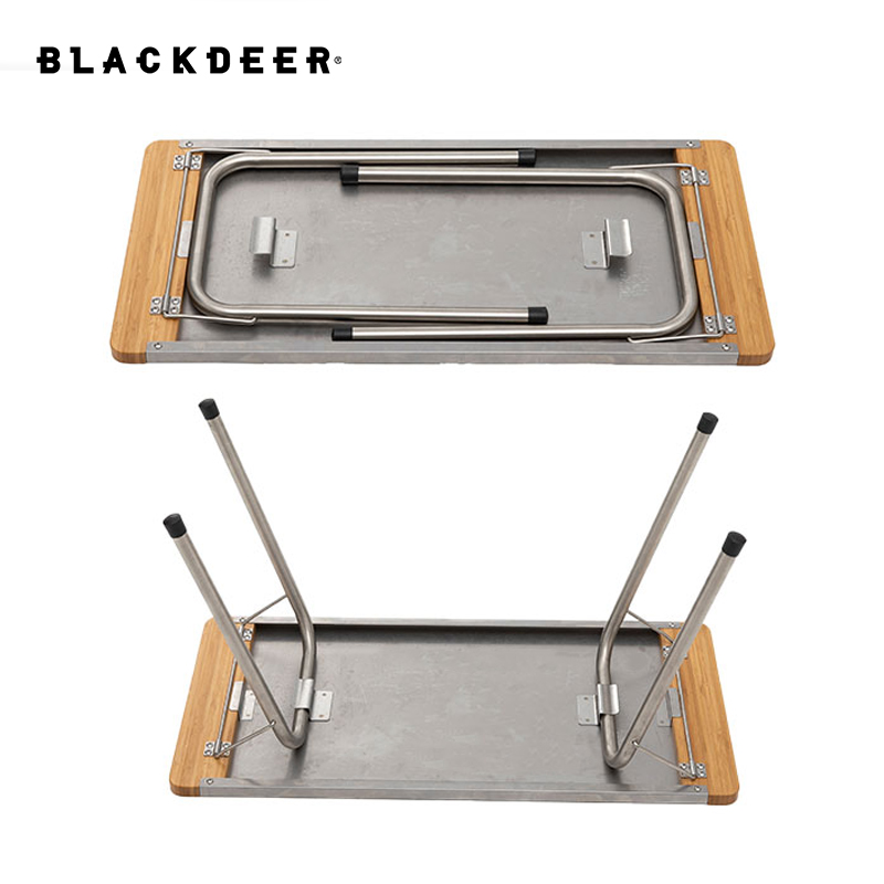 Bamboo Stainless Steel Folding - Camping Cooking Table recension och pris