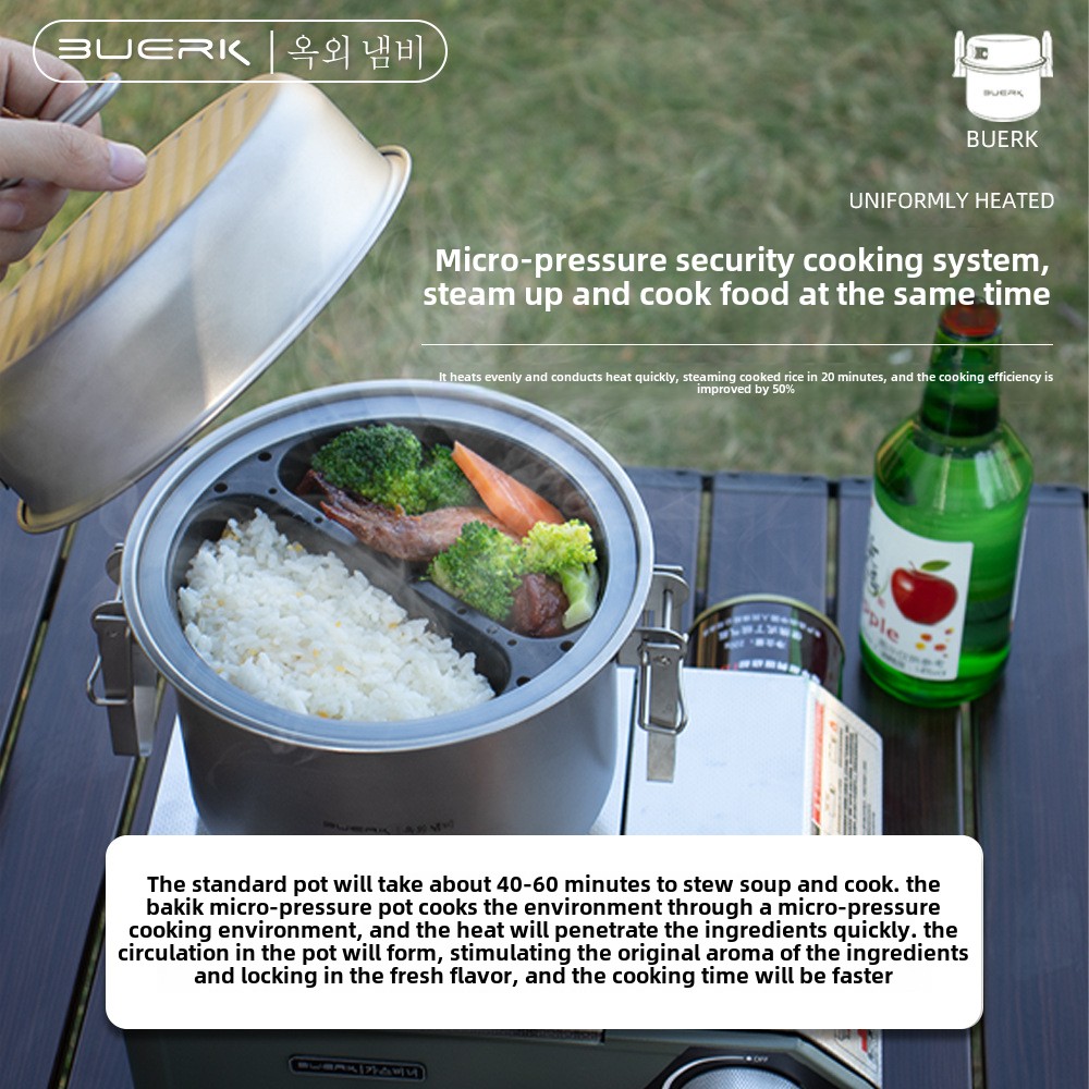 BUERK Camping Cooking Pot Mult - Camping Cooking Set Large recension och pris