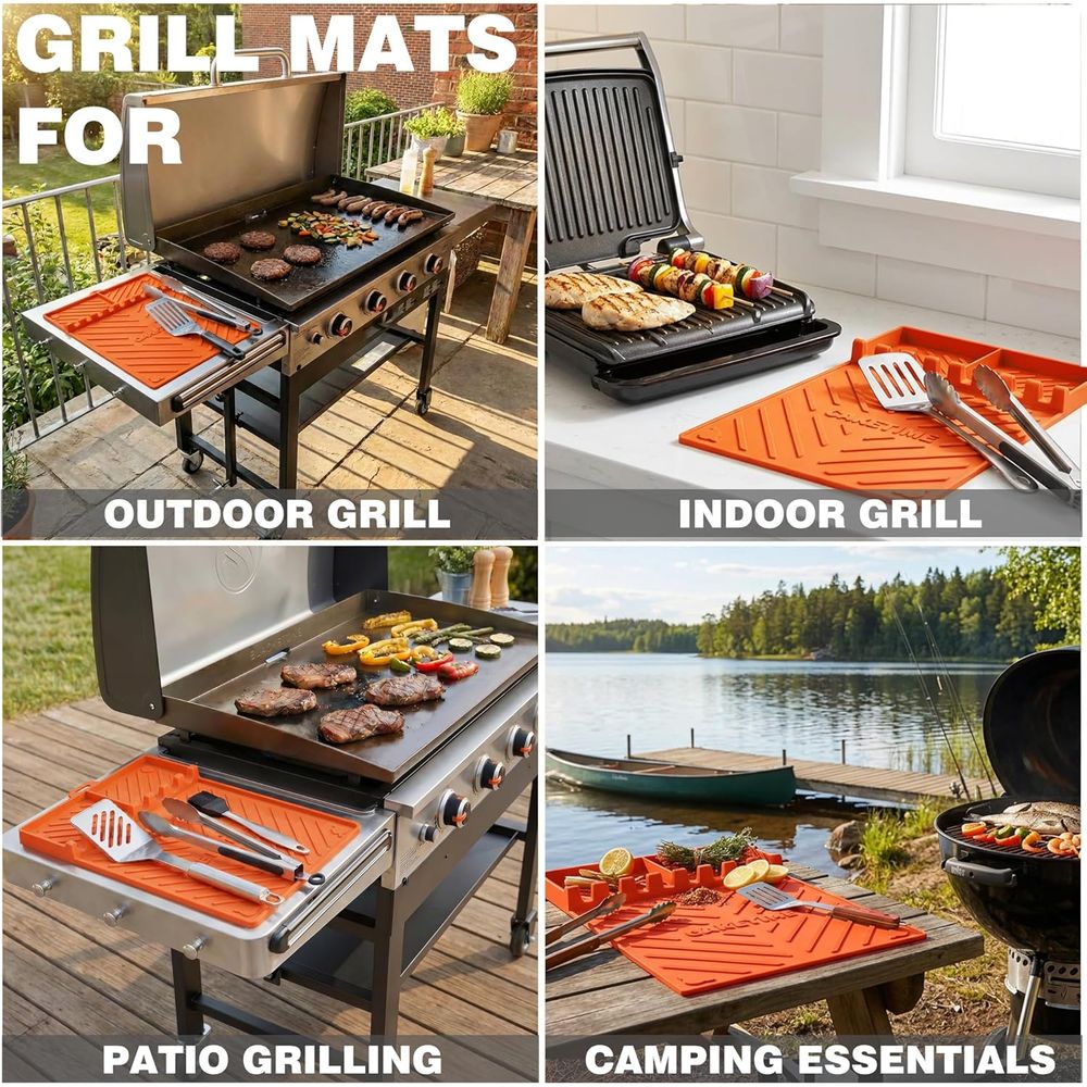 Silicone Grill Mats or Griddle - Camping Cooking Griddle recension och pris