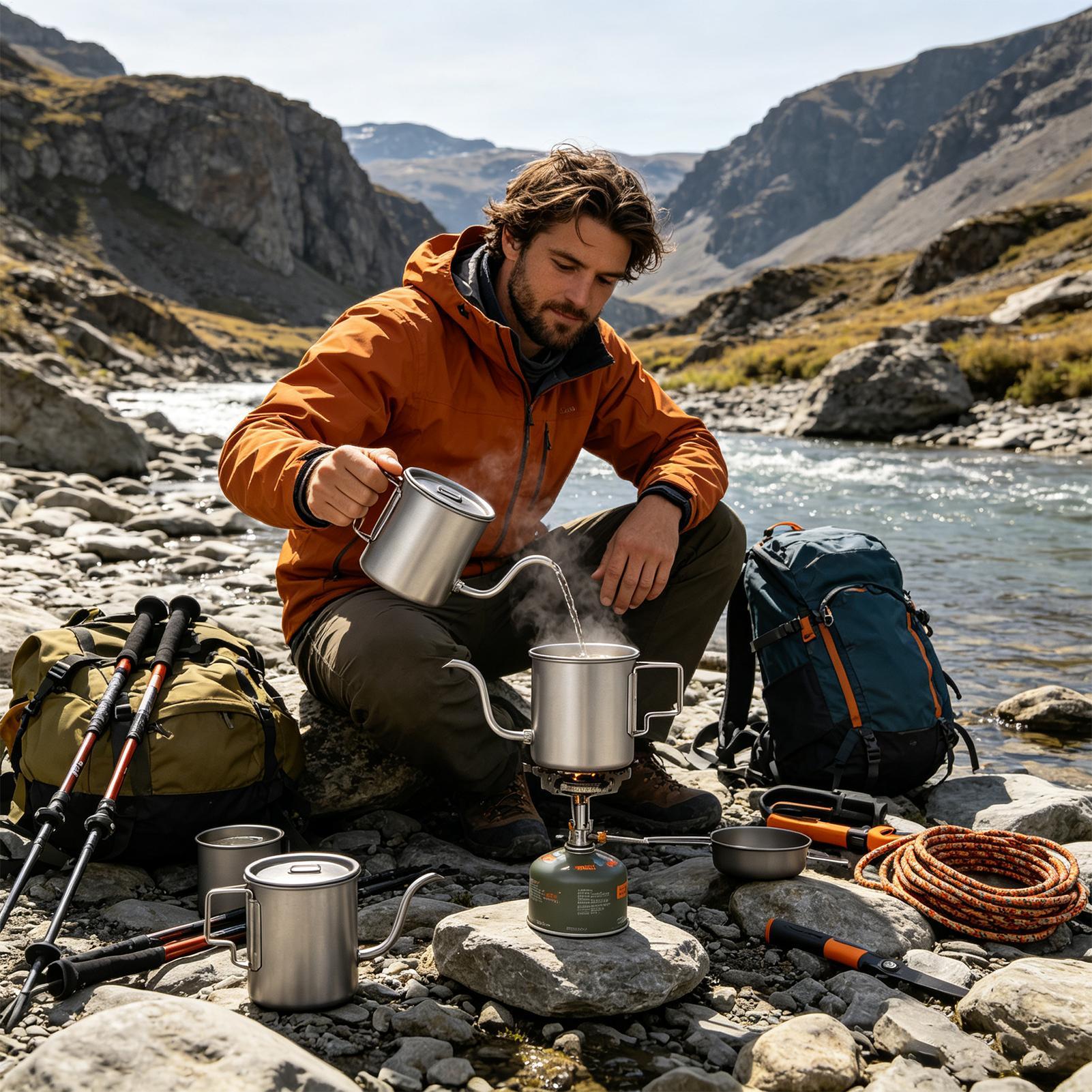 420ml Titanium Coffee Pour Ove - Camping Cooking Device recension och pris