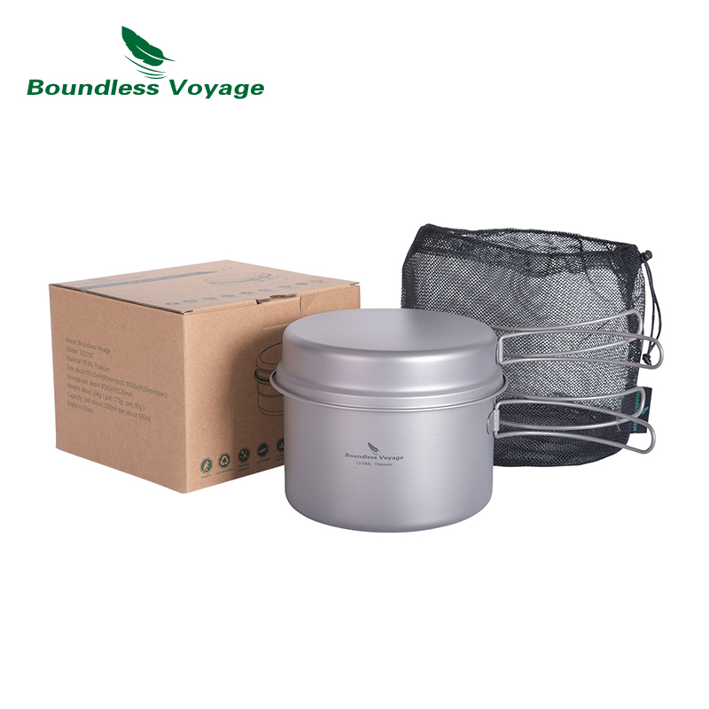 Boundless Voyage Titanium Pot  - Camping Cooking Set Large recension och pris