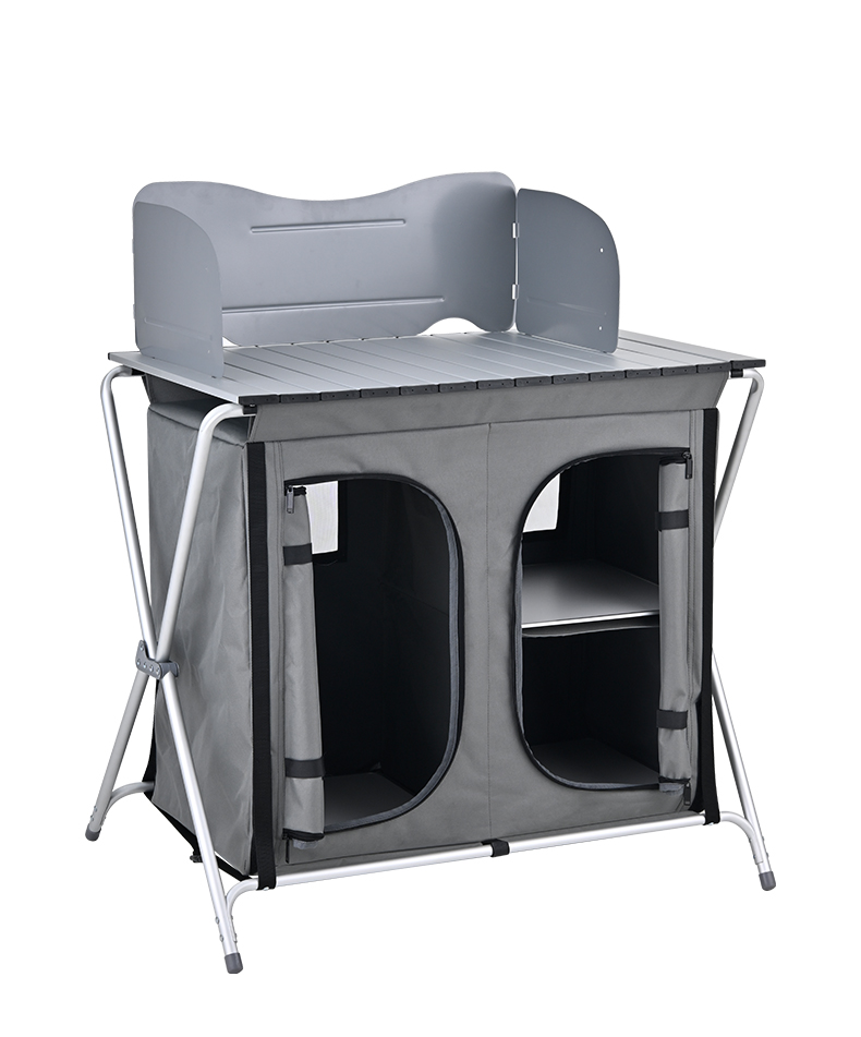 Aluminum Folding Outdoor Porta - Camping Cooking Table With Storage recension och pris