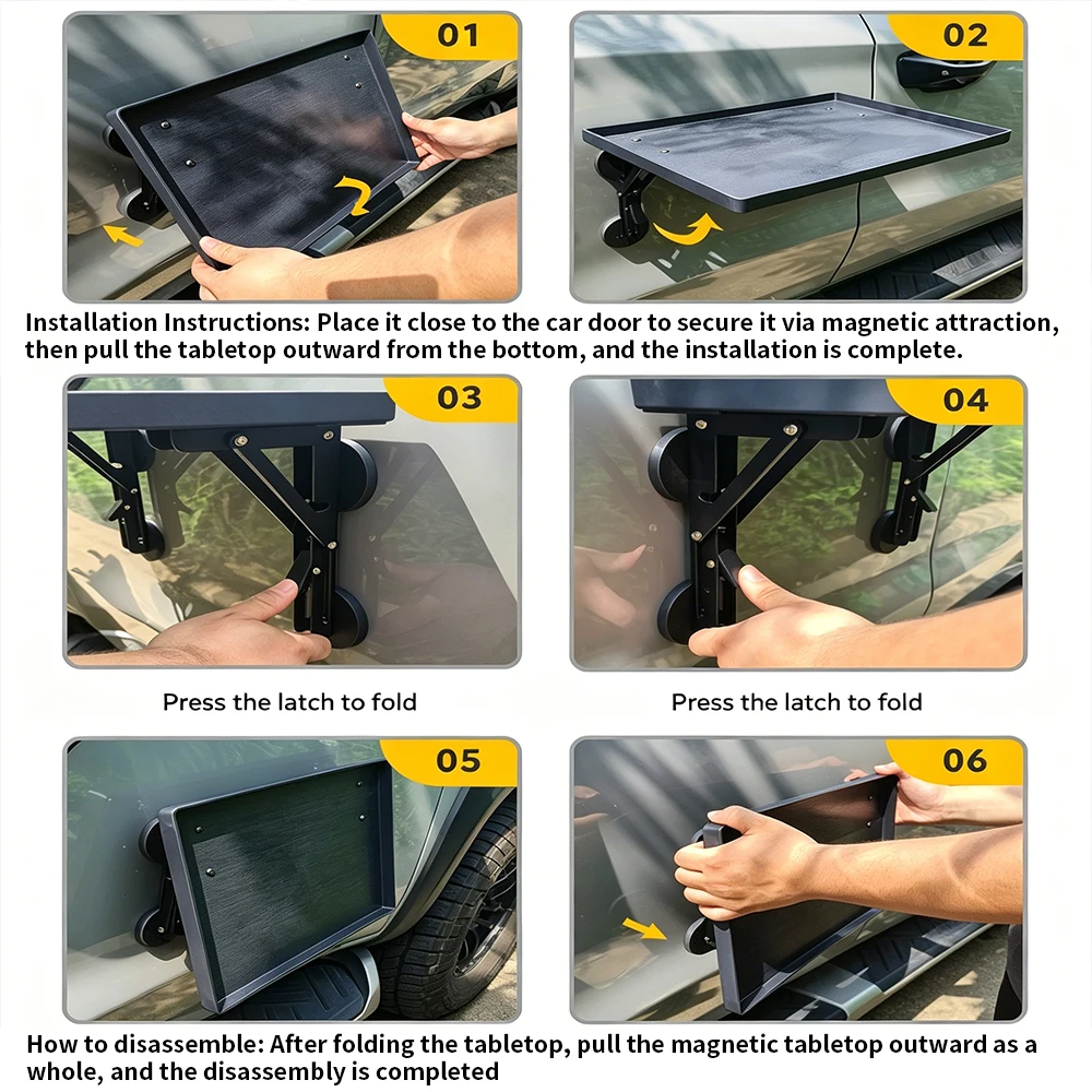 Portable Car Side Door Hanging - Camping Cooking Table recension och pris