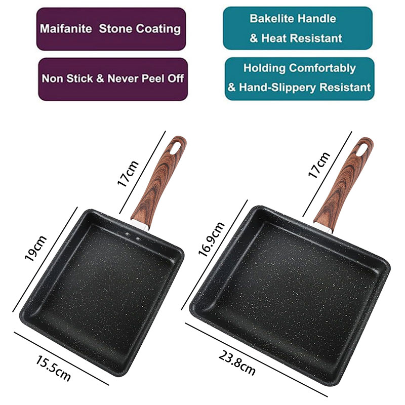 Japanese Omelette Pan Nonstick - Camping Cooking Without Gas recension och pris