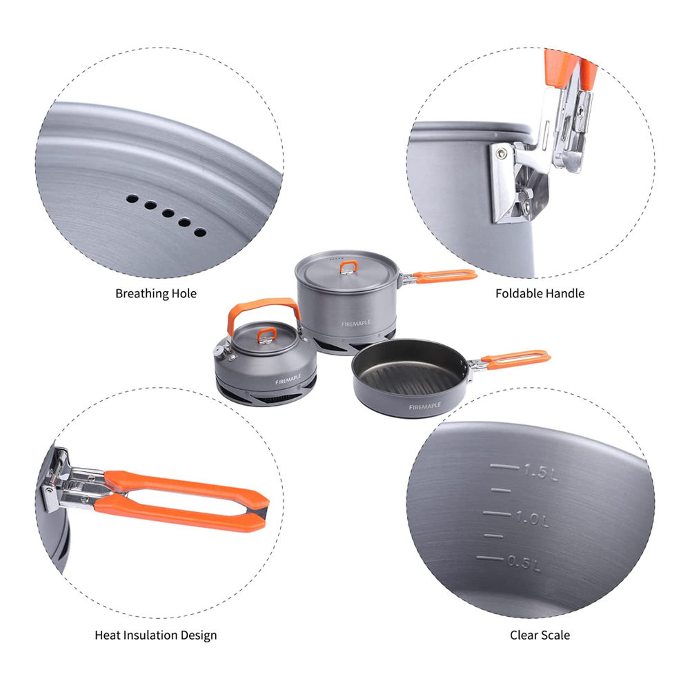 Fire Maple Camping Cookware Ut - Camping Cooking Kitchen Set recension och pris