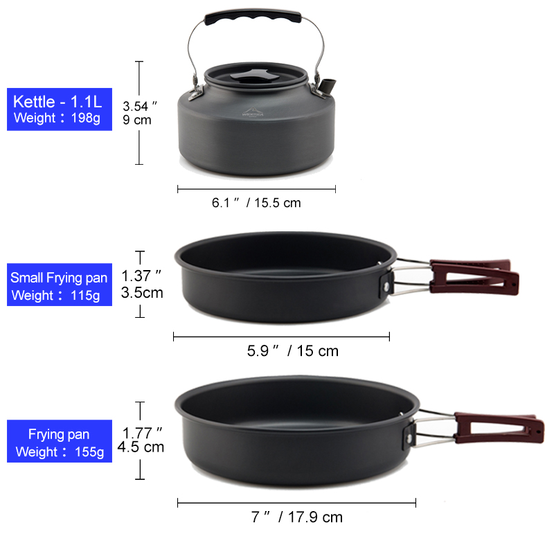 Widesea Camping Cookware Set O - Camping Cooking Set Large recension och pris