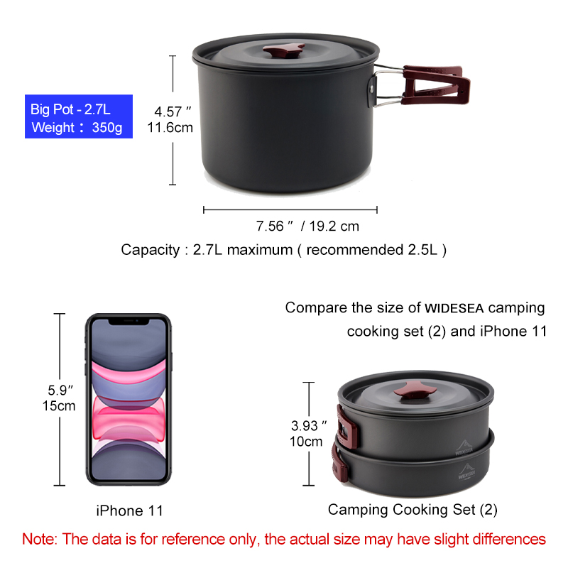 Widesea Camping Cookware Set O - Camping Cooking Set Large recension och pris