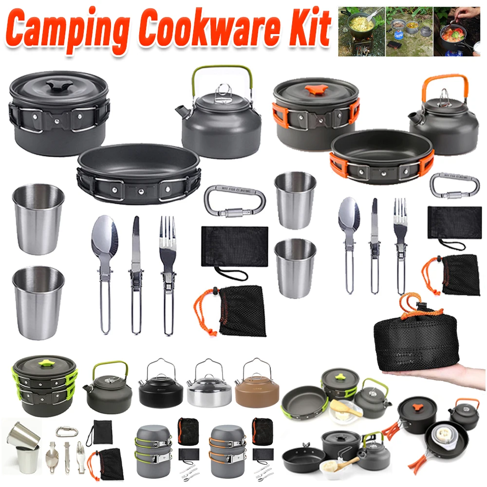 Camping Cookware Kit Kettle Po - Camping Cooking Kits recension och pris
