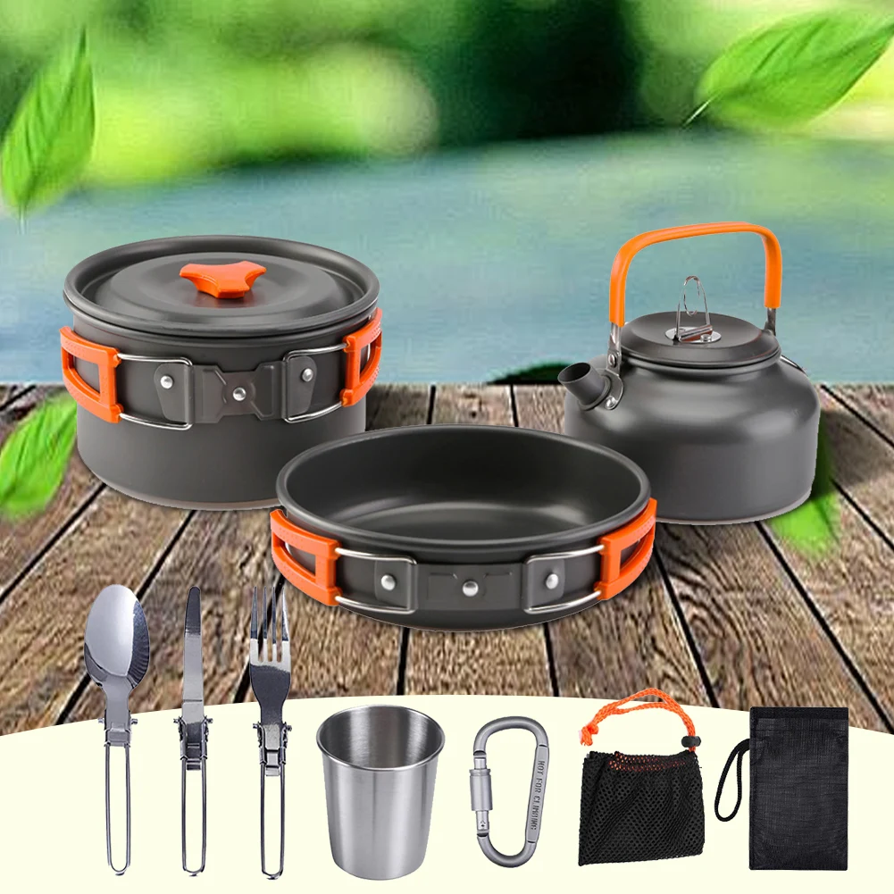 Camping Cookware Kit Kettle Po - Camping Cooking Kits recension och pris