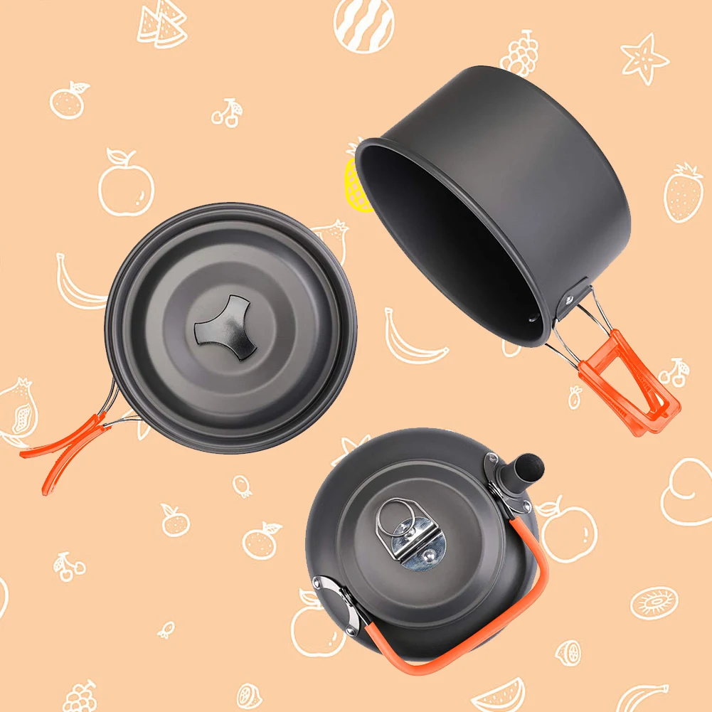 Camping Cookware Kit Kettle Po - Camping Cooking Kits recension och pris
