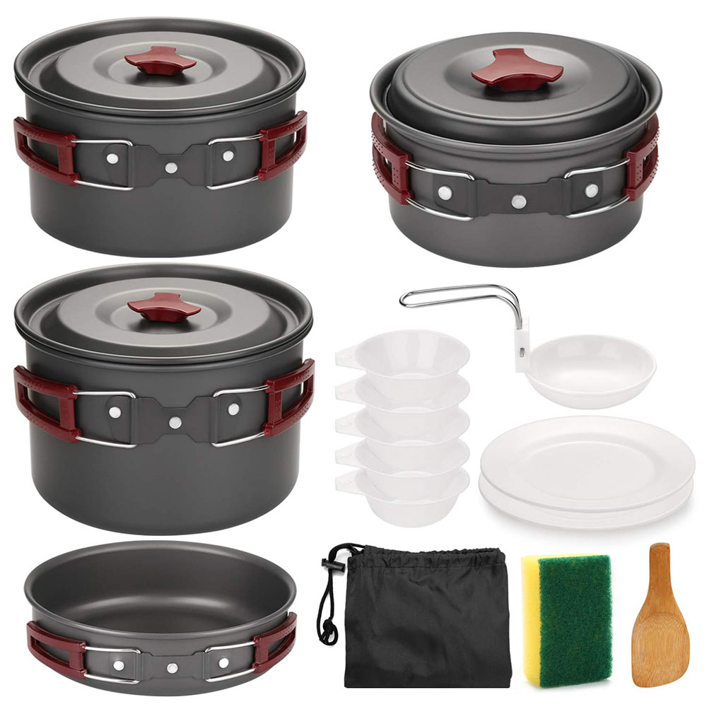 Outdoor Camping Cookware Kit N - Camping Cooking Set Large recension och pris