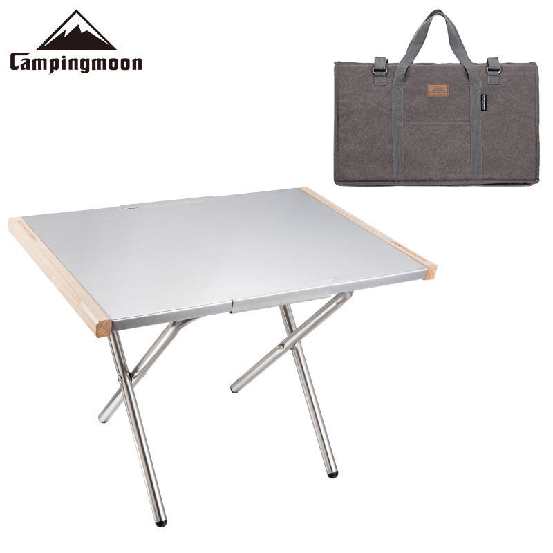Outdoor Portable Stainless Ste - Camping Cooking Table With Storage recension och pris